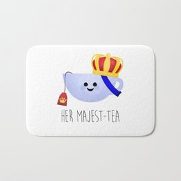 Her Majest-tea Bath Mat | Teajokes, Royal, Royalty, People, Princess, Drawing, Teamugs, Mugs, Funnytea, Funny 