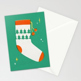 Retro Christmas greeting Stationery Card