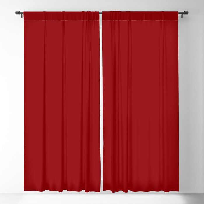 Colors of Autumn Dark Red Tomato Solid Color - Accent Shade / Hue / All One Colour Blackout Curtain