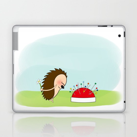 Lovestruck hedgehog Laptop & iPad Skin