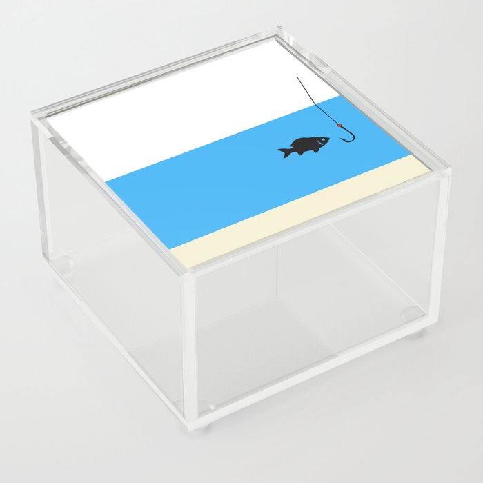 Decisions - Fun Modern Fishing Fish Art Acrylic Box