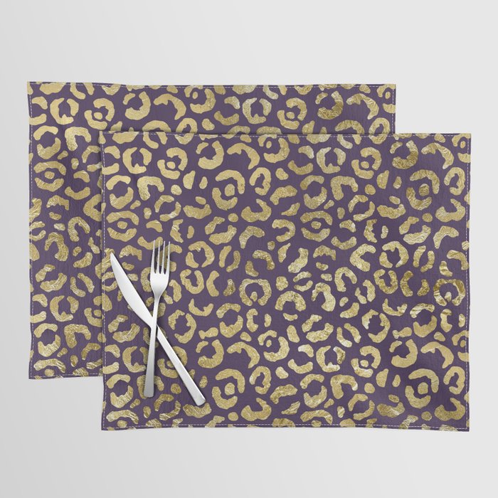 Foil Glam Leopard Print 11 Placemat