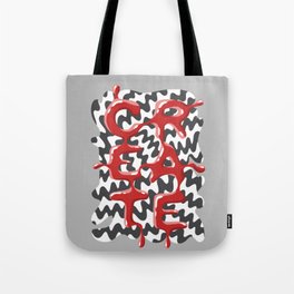 CREATE Slogan | Digital Hand-drawn Text  Tote Bag