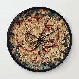 William Morris Honeysuckle Floral Wall Clock | Wovenart, Britishfloral, Williammorris, Nature, Illustration, Graphicdesign, Textile, Vintage, Floral, Globalstyle 