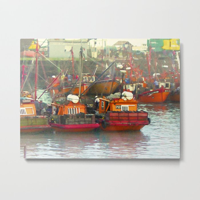 Fishingboats in Argentina Metal Print