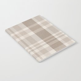Checkered, Plaid Prints, Warm Brown Notebook