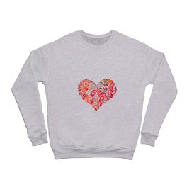 Red doodle heart Crewneck Sweatshirt