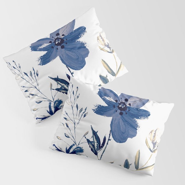 Blue flowers Pillow Sham