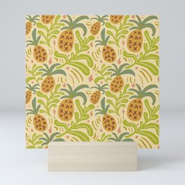 Pretty Pineapple Pattern Mini Art Print