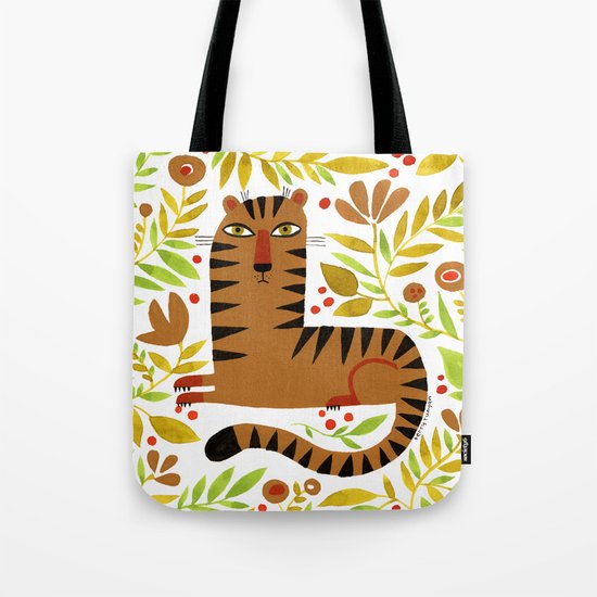 LEAFY TIGER Tote Bag