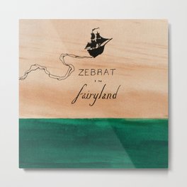 Zebrat in Fairyland - Album Art Metal Print | Music, Illustration, Landscape, Mixed Media 