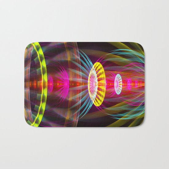 Alien sphere fractal fantasy Bath Mat