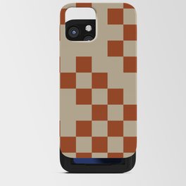 Checked in Burnt Orange iPhone Card Case