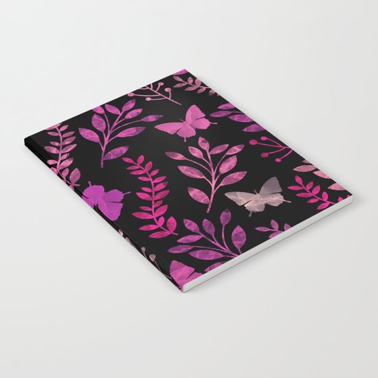 Watercolor flowers & butterflies III Notebook