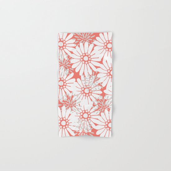 Summer Flowers Red Hand & Bath Towel