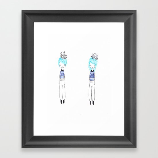 Two Sailors Framed Art Print