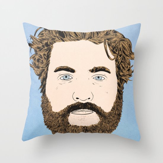 Zach Galifianakis Throw Pillow