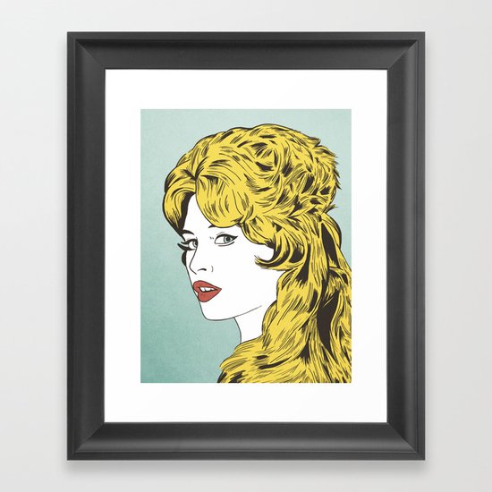 Blonde Bombshell Framed Art Print