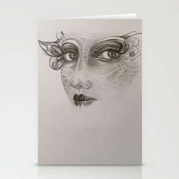 Materialize- Fantasy Pencil Portrait  Stationery Cards