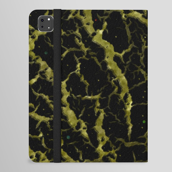 Cracked Space Lava - Glitter Gold iPad Folio Case