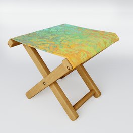 OXIDIZE IN GREEN AND YELLOW. Folding Stool