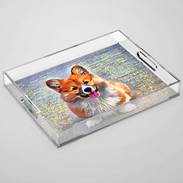 Corgi Puppy | Cute | Dog Breed | Kawaii | Pet Photography Art Acrylic Tray