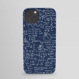 Physics Equations // Navy iPhone Case