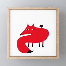 FOX AND BIRD. Framed Mini Art Print