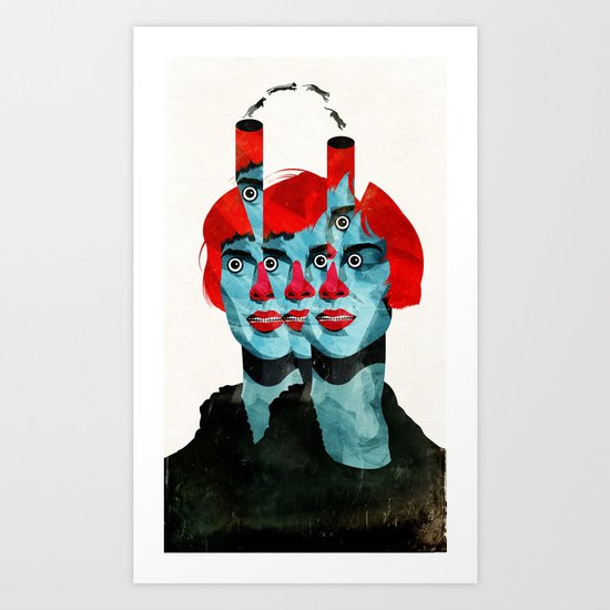 The cats in my head Art Print