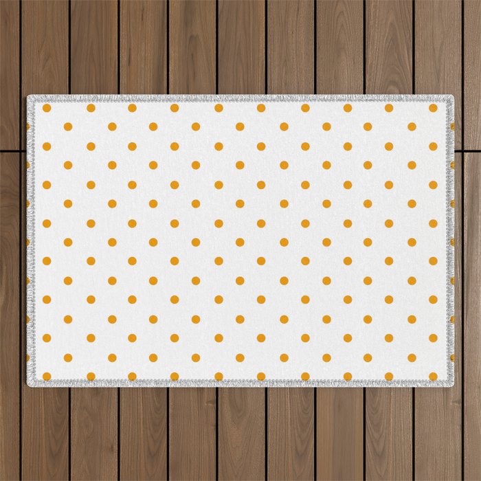 Dotted (Classic Orange & White Pattern) Outdoor Rug