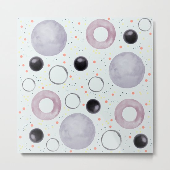 Watercolor bubbles Metal Print