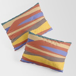 Golden dunes - abstract textured minimalistic landscape illustration  Pillow Sham