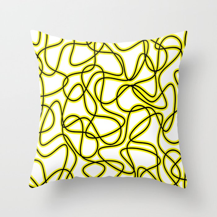 Abstract pattern - yellow. Throw Pillow
