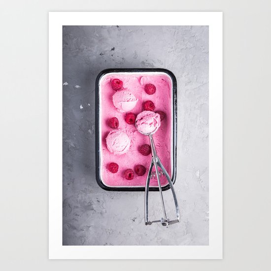pink ice cream Art Print