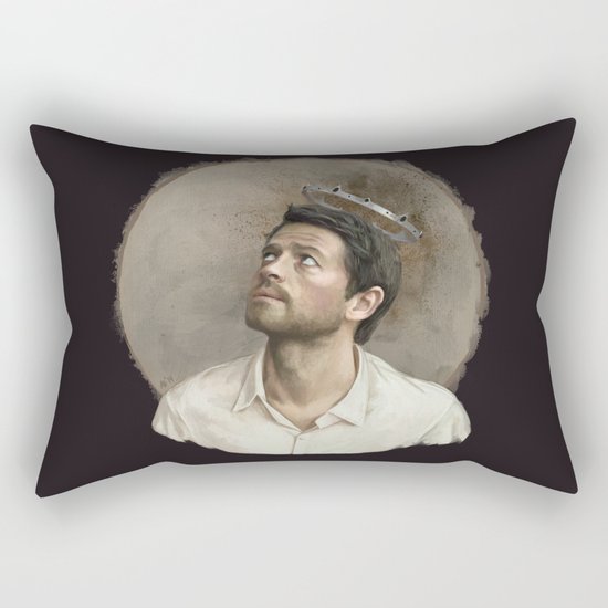 Castiel. White crown. Rectangular Pillow
