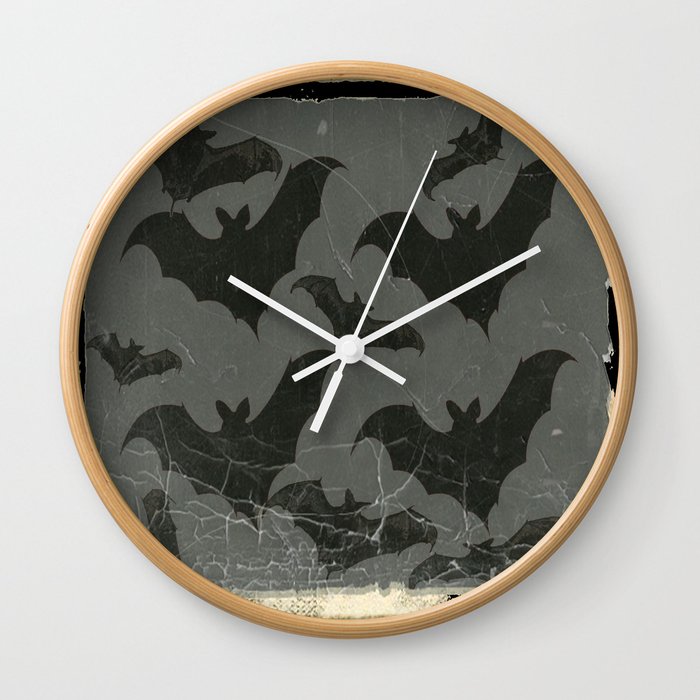 ANTIQUE  SHABBY CHIC  BATS ART DESIGN Wall Clock