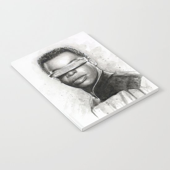 Geordi La Forge Star Trek Art Notebook
