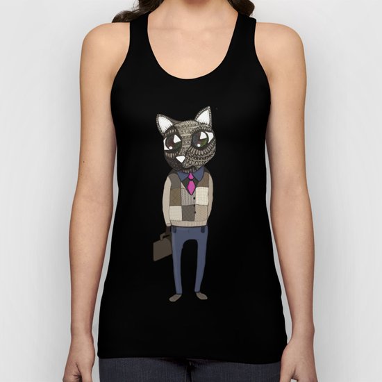 Working Cat - by Tori Unisex Tank Top