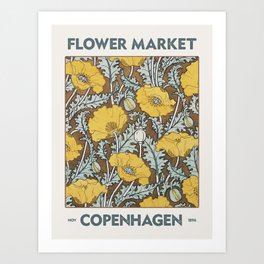 Flower Market Print- Copenhagen Art Print
