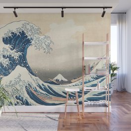The Great Wave Off Kanagawa by Katsushika Hokusai Thirty Six Views of Mount Fuji - The Great Wave Wall Mural