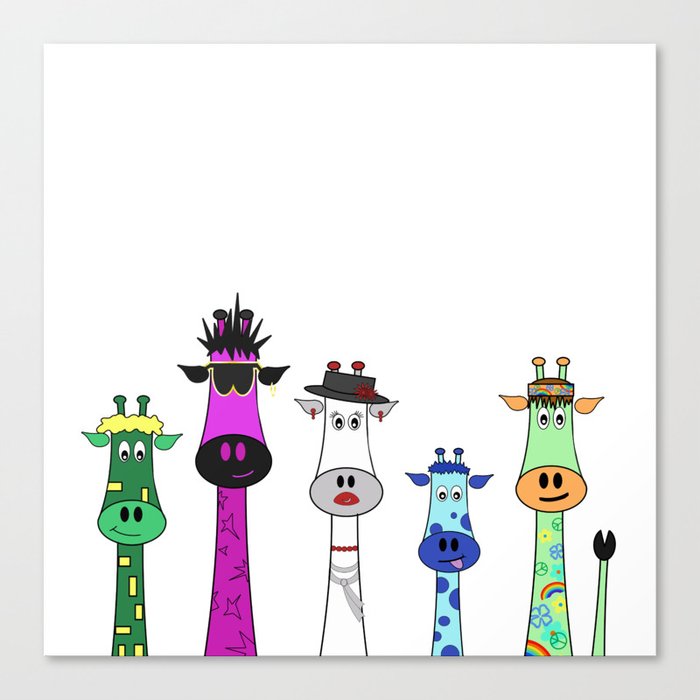 Giraffes Canvas Print