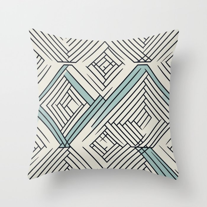 Modern Diamond Line Pattern Throw Pillow