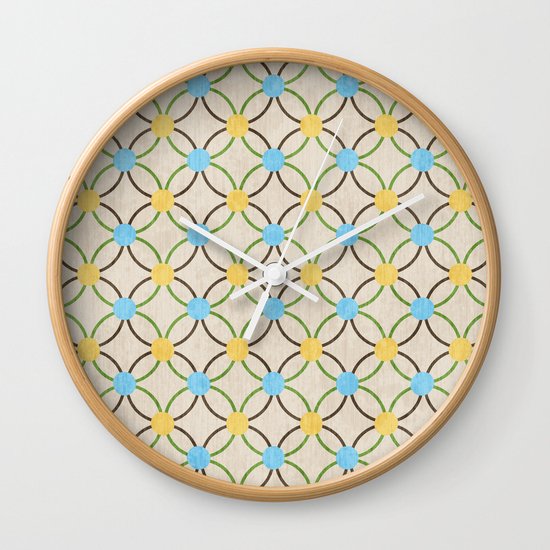 English Country Pattern. Wall Clock