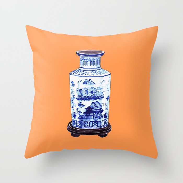 tangerine throw pillows