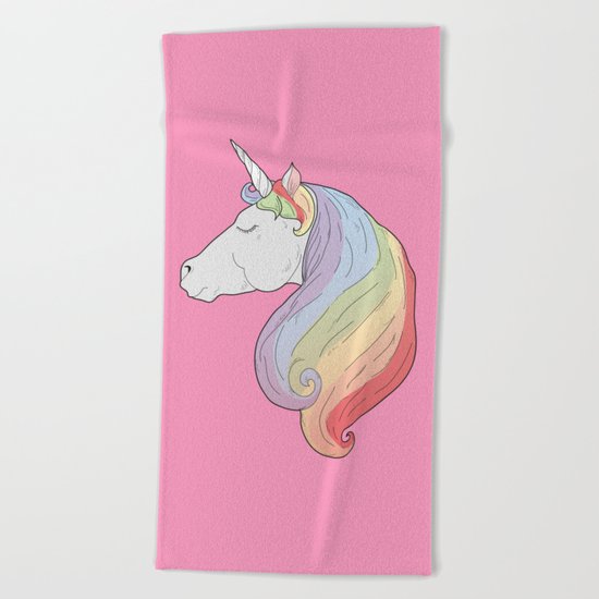 Unicorn Rainbow Beach Towel