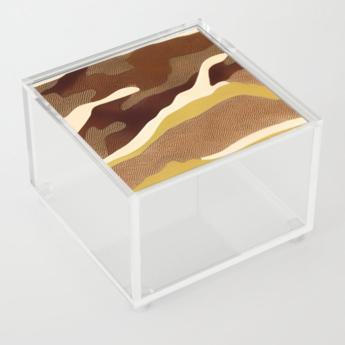 Desert halftone camo Acrylic Box