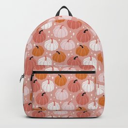 Peachy Pumpkin Backpack | Minimalist, Harvest, Texture, Jack O Lantern, October, Autumn, Orange, Halloween, Pumpkin, Illustration 
