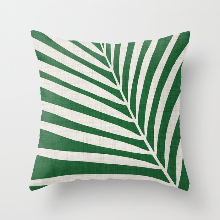 Minimalist Palm Leaf Throw Pillow