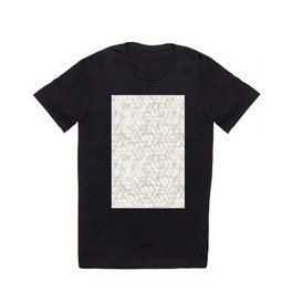 Triangle mod gold marble  white  T Shirt