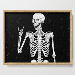Rock and Roll Skeleton Design Serving Tray